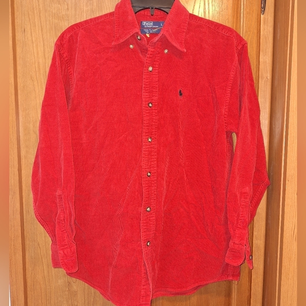 A Polo Ralph Lauren Boys large long sleeve Corduroy button-down. 100% cotton